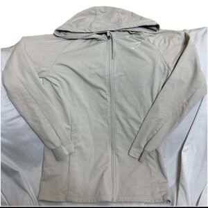 Gymshark Hoodie Mens S Biege Full Zip Athletic Lightweight Performance Jacket